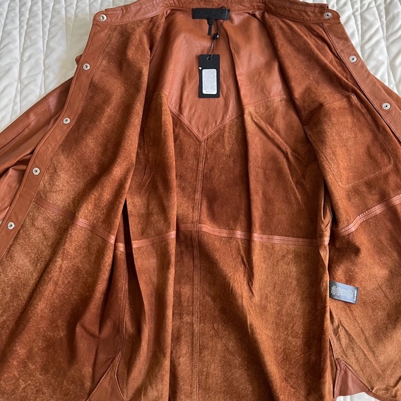 Rag & Bone Women Jack Leather Button Down Shirt in Large - Picture 13 of 17